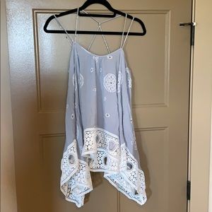 Strappy tank with a flowy look.